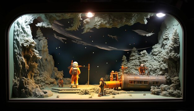 Photo a lost in space diorama