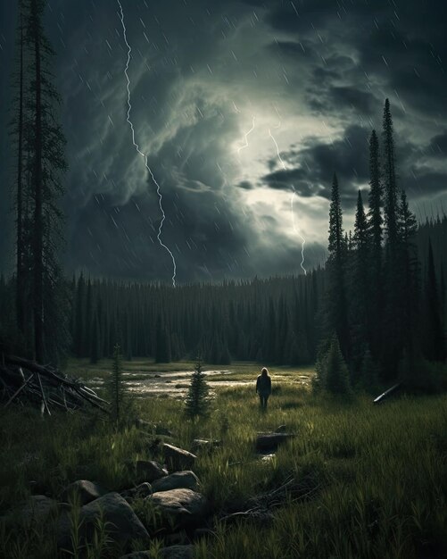 Thunderstorm in Wilderness