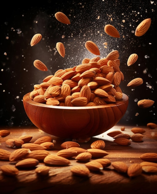 A lot of almonds picture generative ai