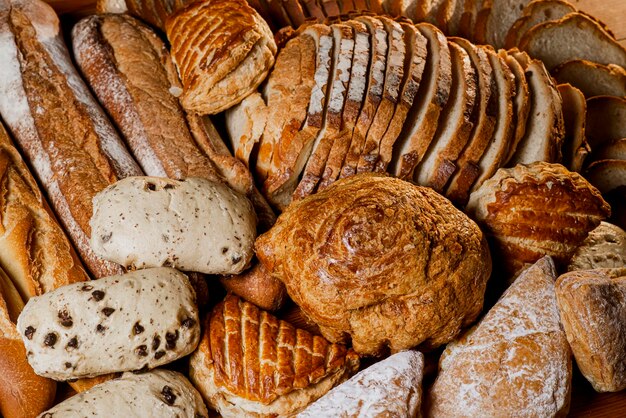 A lot of bread background