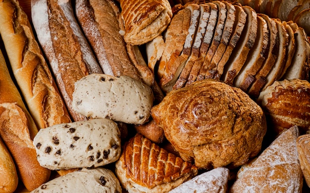 A lot of bread background