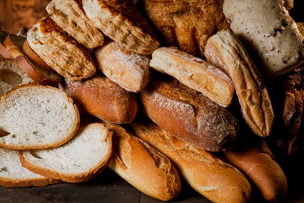 A lot of bread background