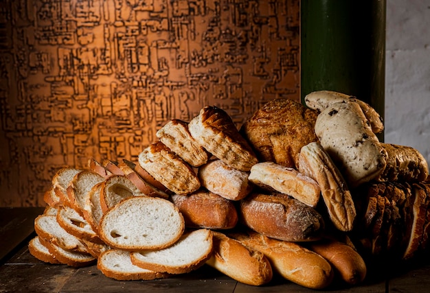 A lot of bread background