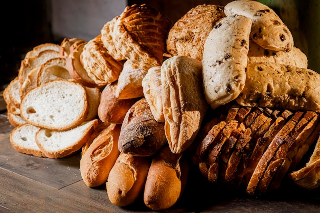 A lot of bread background