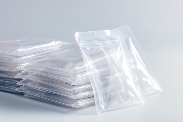 Photo lot of clear plastic zip lock bags