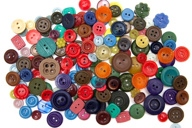 A lot of colorful sewing buttons