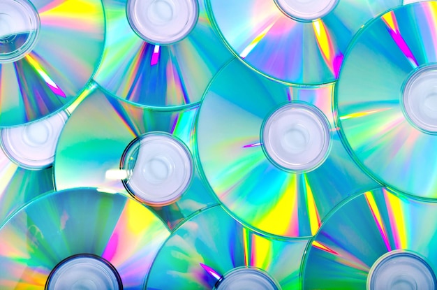 A lot of compact disks as a background