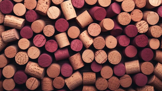 Photo a lot of different wine corks