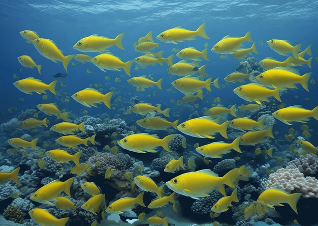 Foto un sacco di pesce fresco generato da ai