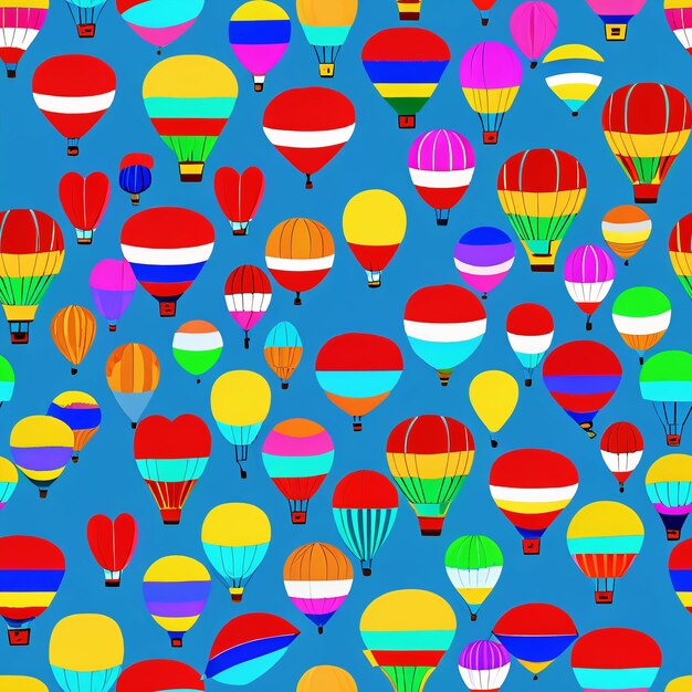 Photo a lot of hot air balloons in the sky