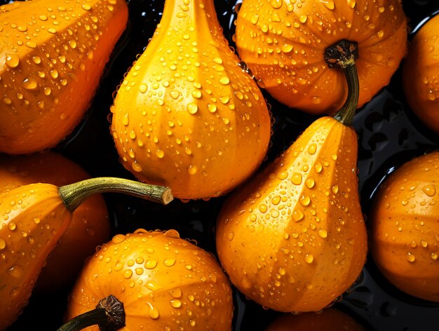 A lot of mini pumpkin at outdoor farmers market