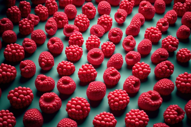 A lot of raspberries