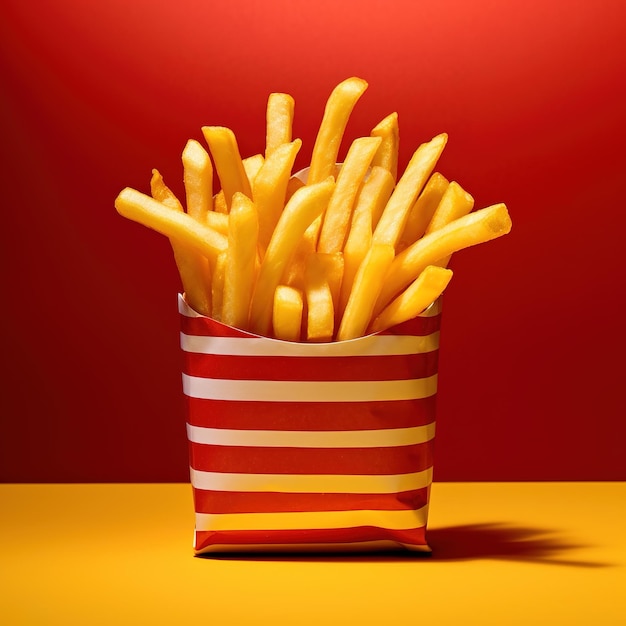 a lot of tasty French fries