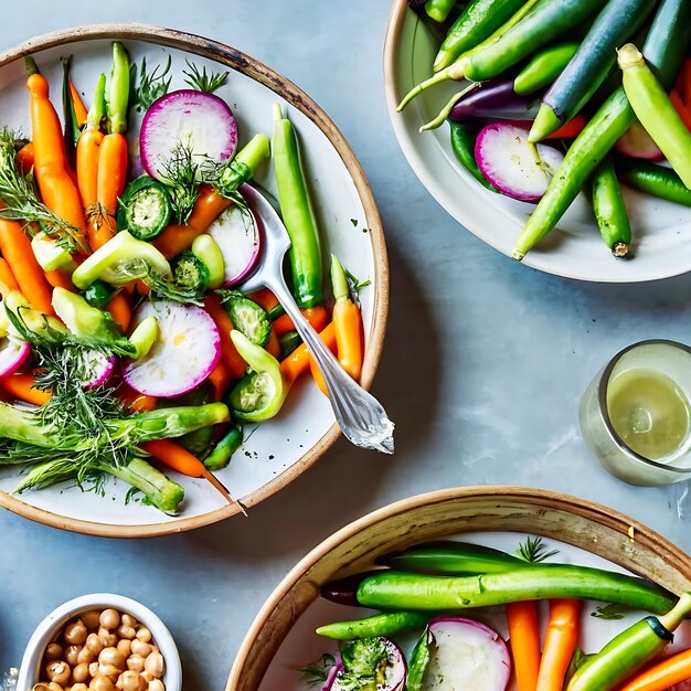 Photo a lot of vegetables on a table generative ai