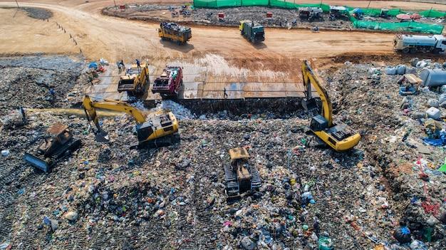 A lot of waste is disposed of in the waste disposal pits.