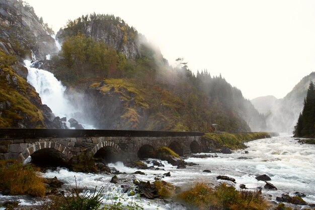 Lotefossen 폭포 노르웨이