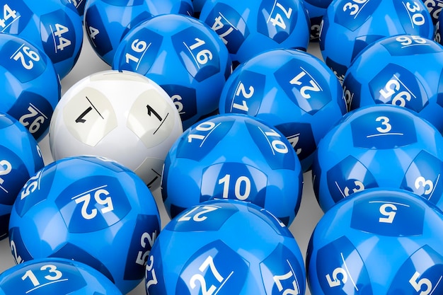 Loterijballen achtergrond 3D-rendering