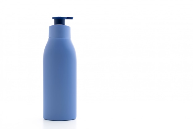 lotion,cream or bath gel bottle on white