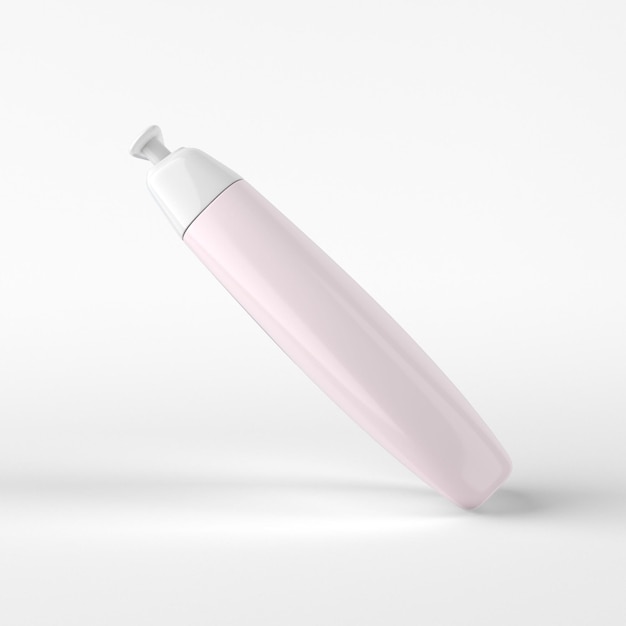 Lotion Pump Bottle Perspective View In White Background