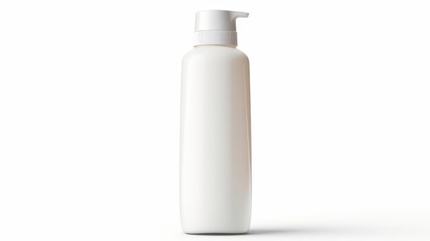 Photo lotion pump bottle on white background