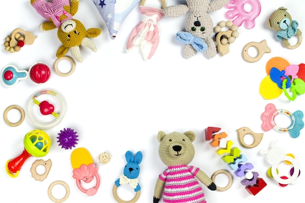 Lots of baby toys and rattles