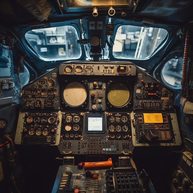 lots of buttons that decorate the rocket cabin