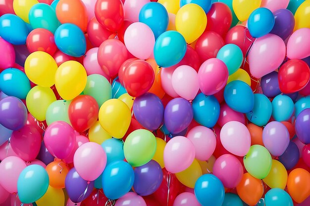 Lots of colorful balloons as background