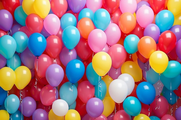 Photo lots of colorful balloons as background