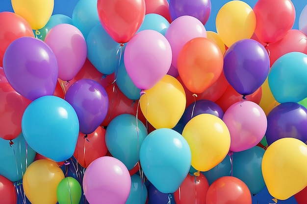 Lots of colorful balloons as background