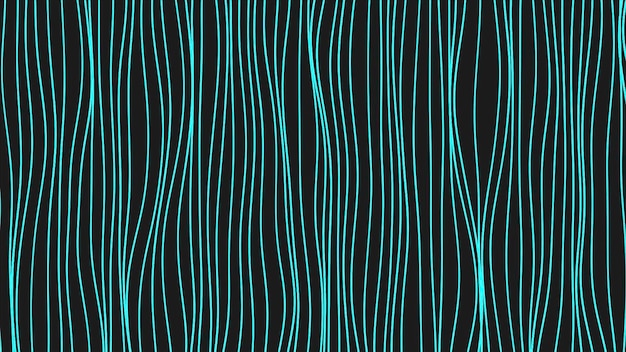 Foto un sacco di linee curve su sfondo nero movimento linee sottili piegarsi durante il flusso di movimento di fili sottili