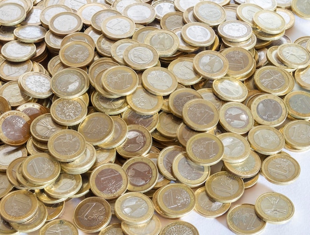 lots of euro coins