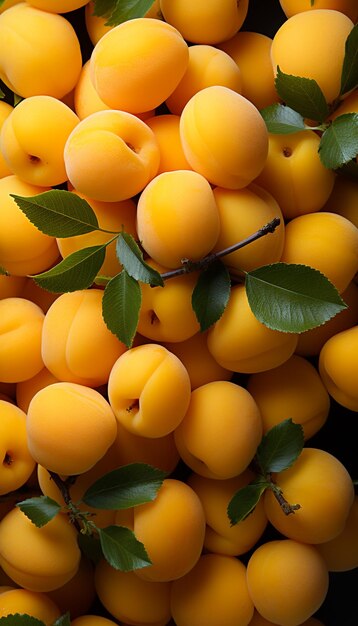 Lots of fresh Apricot seamless background Realistic photography Food magazine photography AI generatedxA