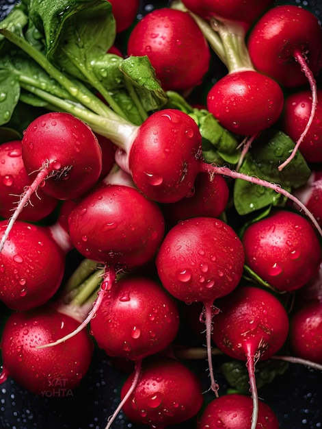 lots of fresh radish