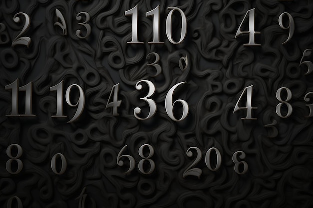 Photo lots of numbers patternmath concept