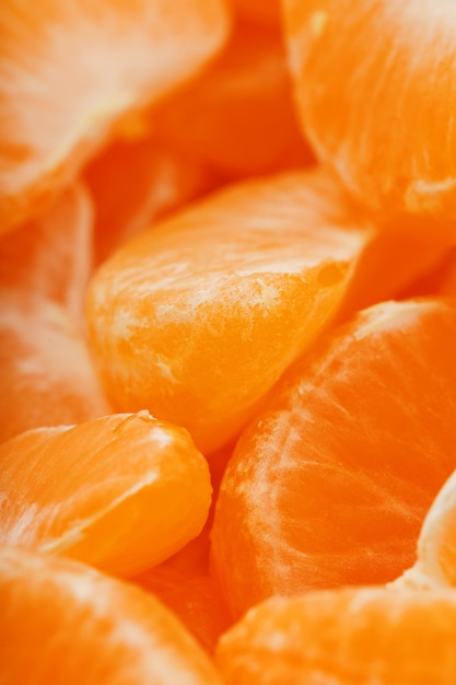 Lots of slices of juicy tangerines