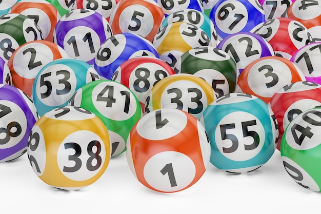 lottery balls 3D rendering