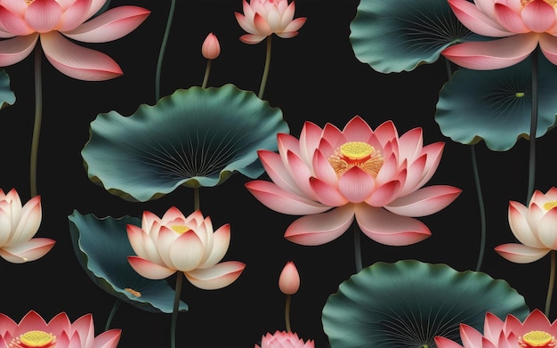 Lotus Autumn flower design