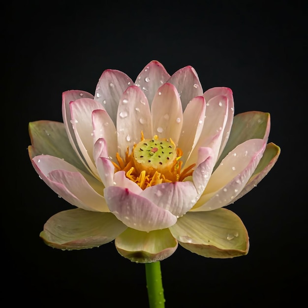 Lotus flower abstract red white pink wet lotus image