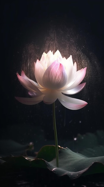 Lotus flower in the dark