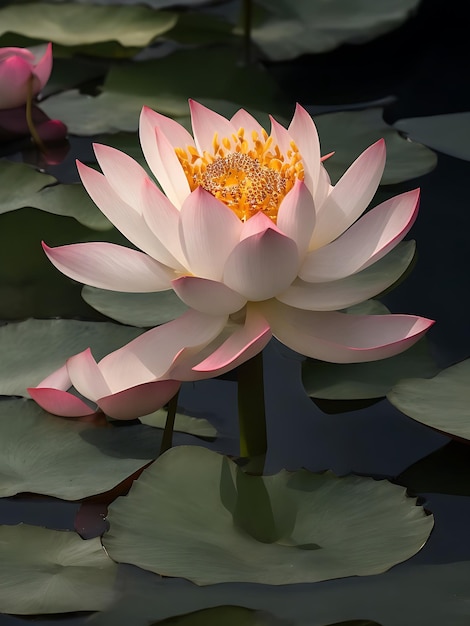 Lotus Flower in Garden