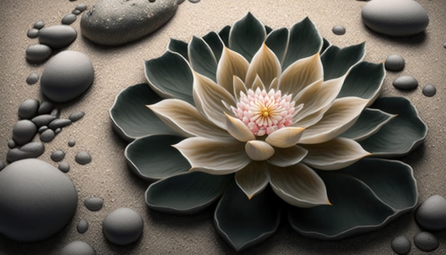 A lotus flower is a symbol of peace and purity.