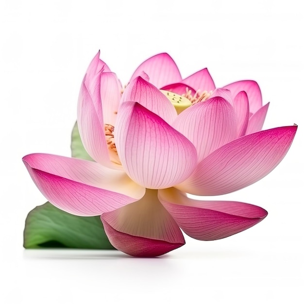 Lotus flower isolated on white background generate ai