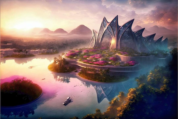 The lotus flower palace is a symbol of china