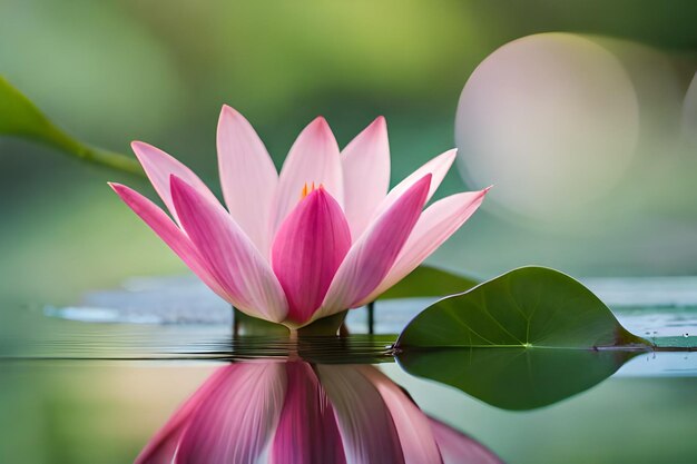 Lotus flower on a pond