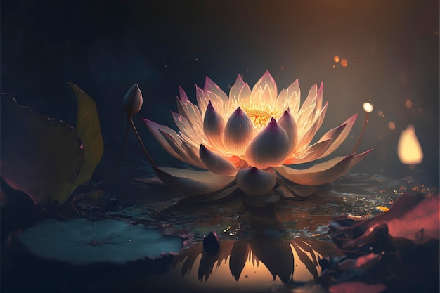 lotus flower sunlight zen