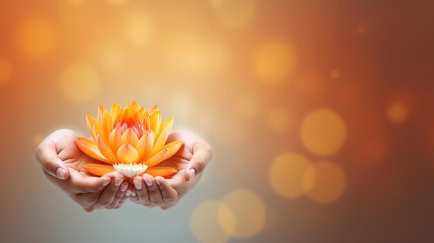 Photo lotus flower up ganesh lit background image ai generated art