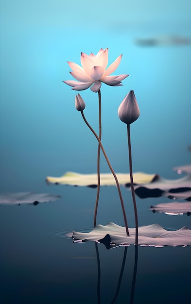 Lotus flower in the water