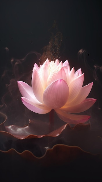 A lotus flower in the water