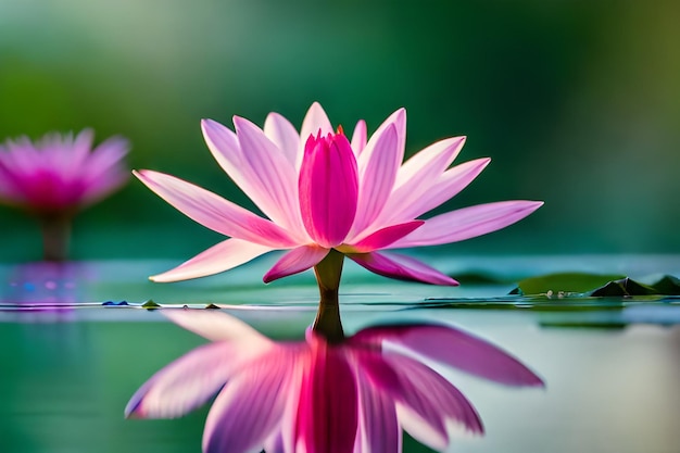 Lotus flower in the water