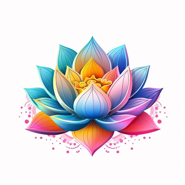 a lotus flower with the word lotus on it